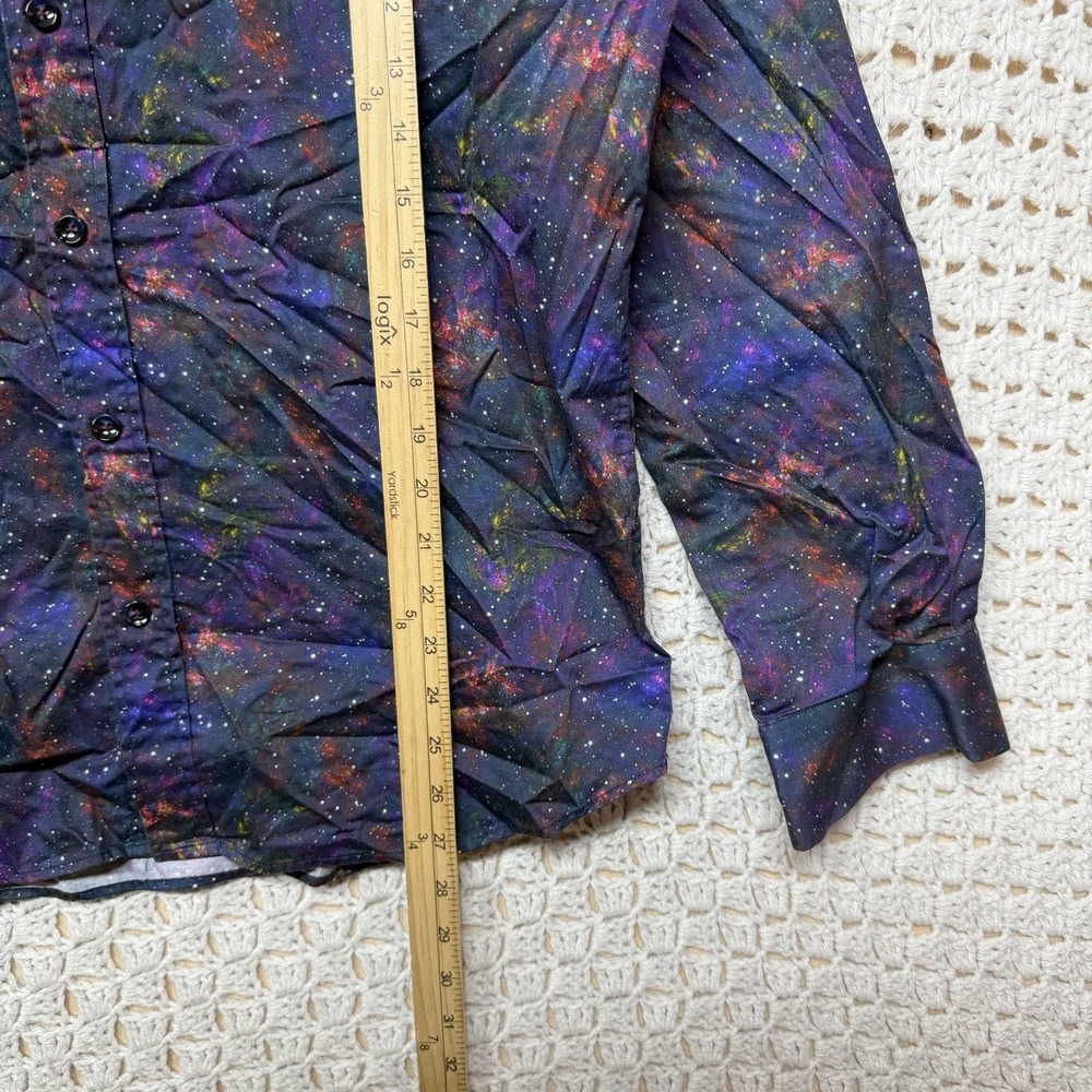Robert Graham Galen Shirt Mens XL Purple Galaxy Long Slv Button-Down 100%Cotton - Picture 4 of 11
